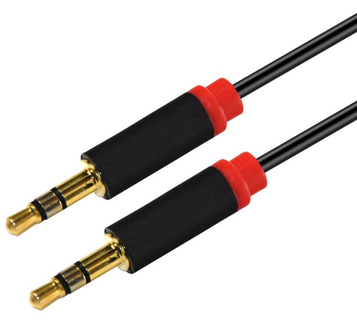 Astrotek 2m Stereo 3.5mm Flat Cable Male to Male