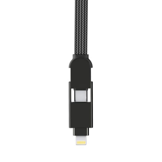 Rolling Square inCharge XL 100W 6 in 1 Travel Charging Cable - 30cm - Urban Black