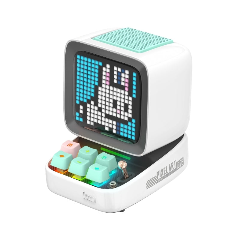 Divoom DITOO PRO Retro Pixelart 15-Watt Bluetooth Speaker - White