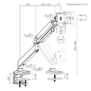 Brateck Single Heavy-Duty Gas Spring Monitor Arm - 17"-35"