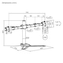 Brateck LDT33-T024 Dual Monitors Affordable Steel Articulating Monitor Stand