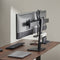 Brateck Dual Screen Vertical Lift Monitor Stand With Thin Client CPU Mount