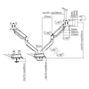 Brateck Economy Heavy-Duty Dual-Monitor Gas Spring Monitor Arm USB 3.0 Ports - 17' - 35'