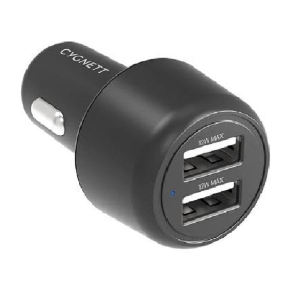 Cygnett CarPower 12W Dual Port (2x USB-A 12W) Car Charger
