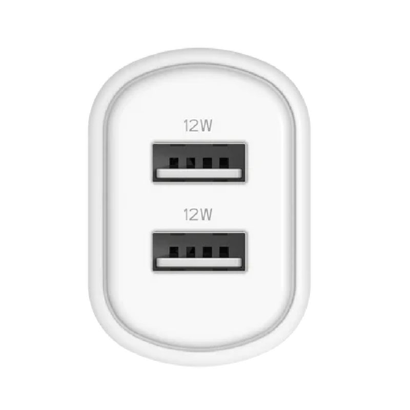 Cygnett PowerPlus 12W Dual Port (2x USB-A 12W) Wall Charger