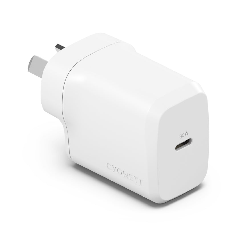 Cygnett PowerPlus 30W USB-C PD GaN Fast Wall Charger