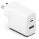 Cygnett PowerPlus 32W Dual Port (20W USB-C + 12W USB-A) PD Fast Wall Charger