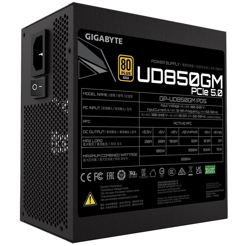 Gigabyte UD850GM PG5 850W ATX 80+ Gold - Fully Modular