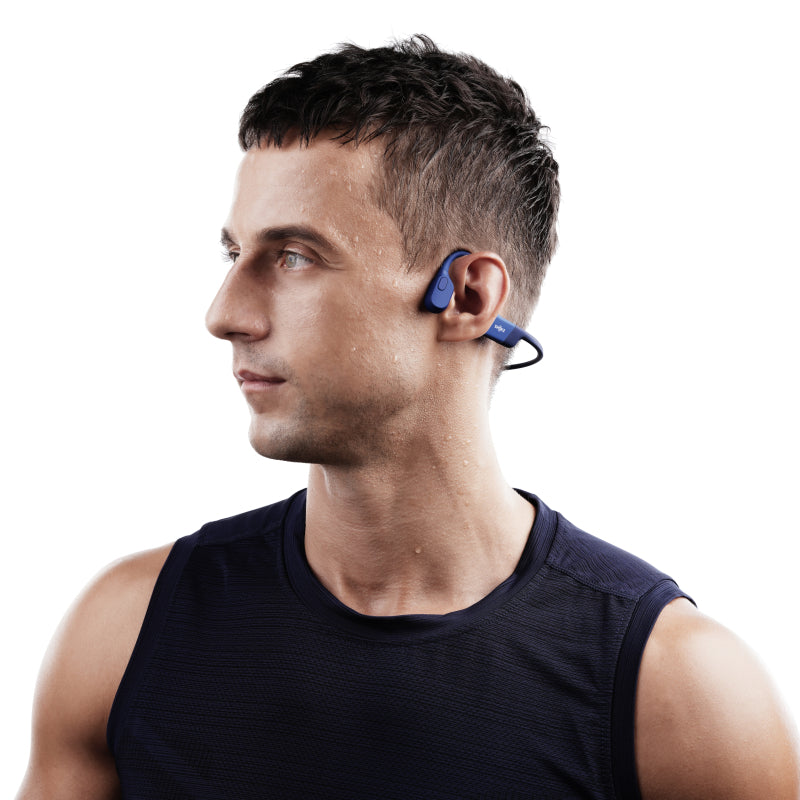 SHOKZ OpenRun Bone Conduction Sports Bluetooth Headphones - Blue