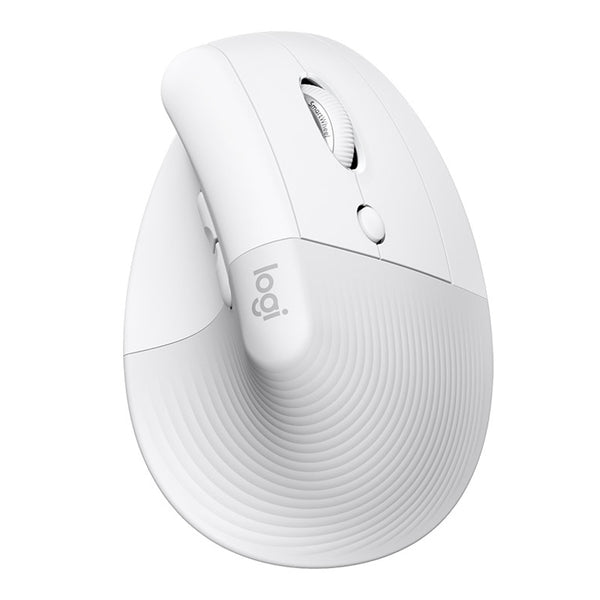 Logitech Lift Vertical Ergonomic Wireless Optical Mouse - Off White
