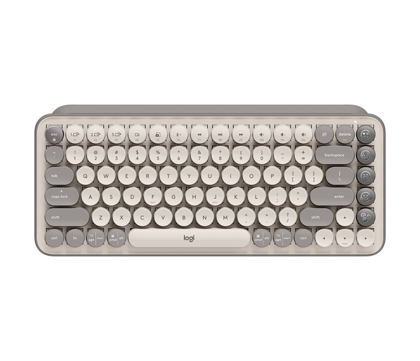 Logitech POP Keys Wireless Mechanical KB With Emoji Keys - Mist Sand