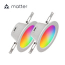 Nanoleaf Essentials Colour Smart LED Downlights (Matter Compatible) – 2 Pack