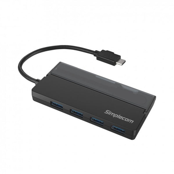 Simplecom CH330 Portable USB-C to 4 Port USB-A Hub USB with Cable Storage