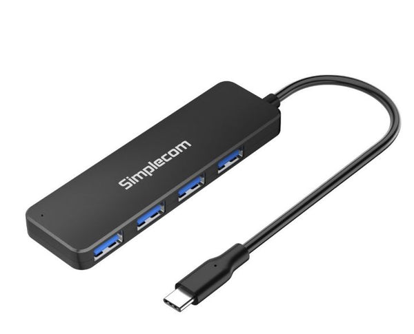 Simplecom CH340 Compact USB-C to 4 Port USB-A Hub