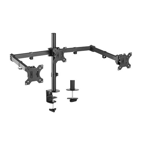 Brateck Triple Screens Economical Double Joint Articulating Monitor Arms - 13"-27"