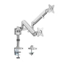 Brateck Dual Monitor Epic Gas Spring Aluminium Monitor Arm - 17"-32" - Gloss Grey