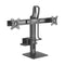 Brateck Dual Screen Vertical Lift Monitor Stand With Thin Client CPU Mount