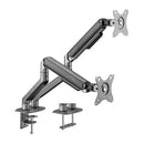 Brateck Dual Monitor Economical Spring-Assisted Monitor Arm - 17"-32 - Space Grey