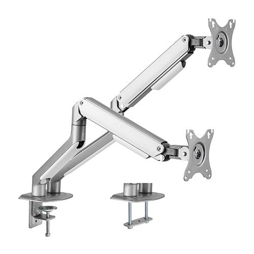 Brateck Dual Monitor Economical Spring-Assisted Monitor Arm - 17"-32 - Matte Grey