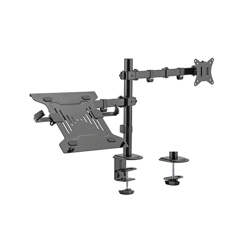 Brateck Steel Monitor Arm With Laptop Tray - 17"-32"
