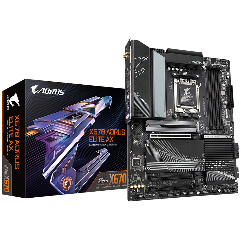 Gigabyte X670 AORUS ELITE AX AMD AM5 ATX Motherboard