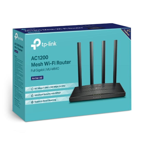 TP-Link Archer A6 AC1200 Dual-Band MU-MIMO Gigabit Router