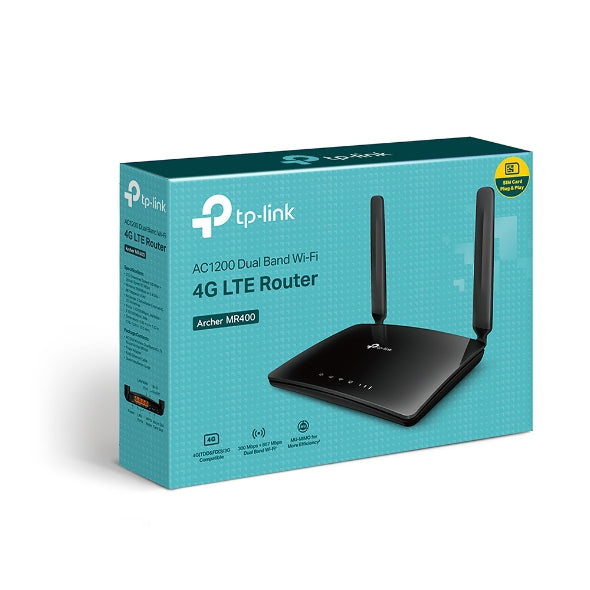 TP-Link Archer MR400 AC1200 Wireless Dual Band 4G LTE Router