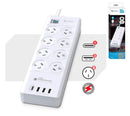 Sansai 8 Outlet 3 USB-A & 1 USB-C Surge Protected Powerboard